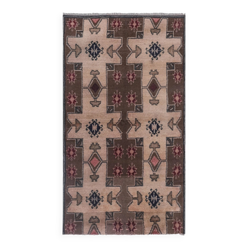 Vintage Turkish rug handmade 138x244 cm