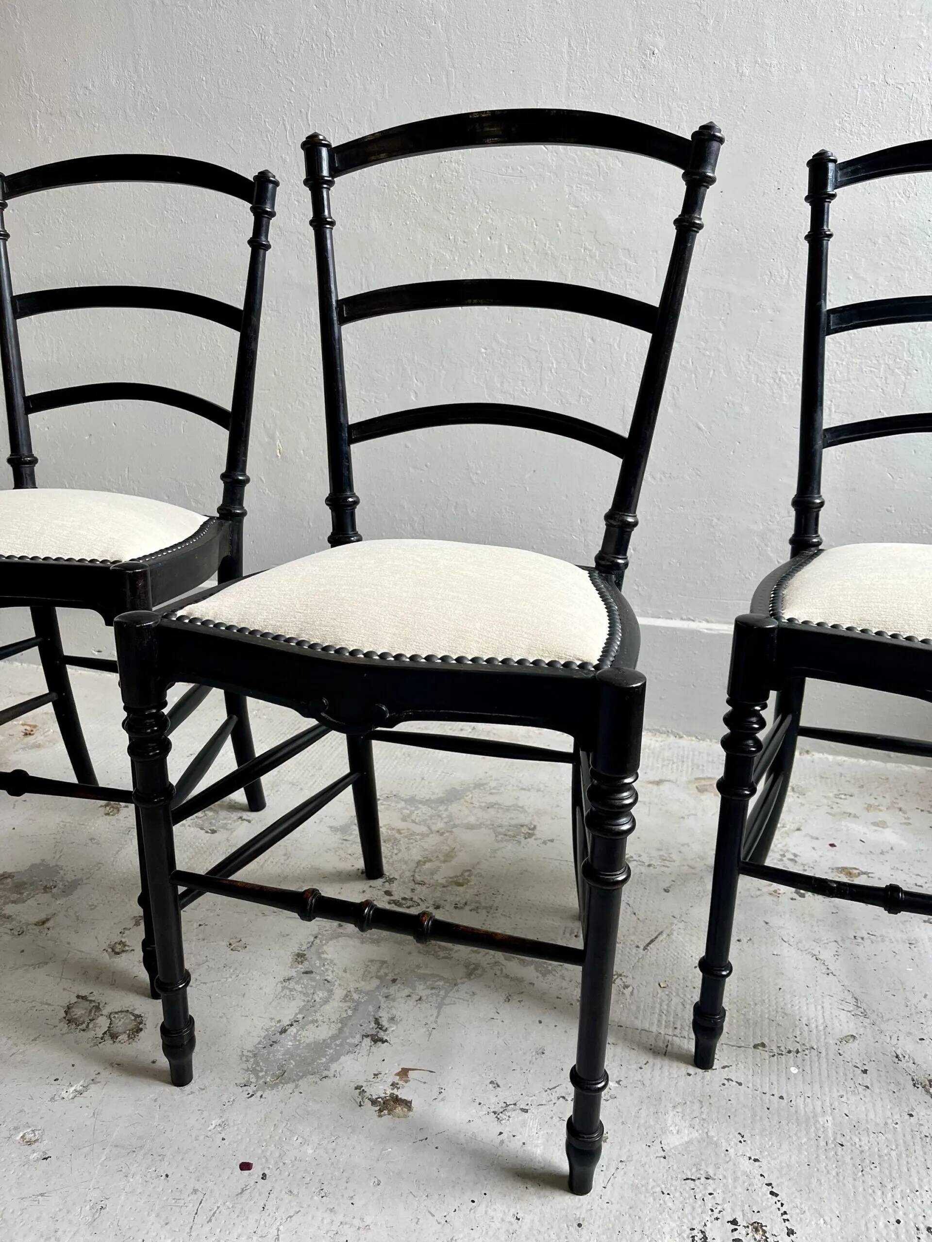 Reupholstered Napoleon III chairs