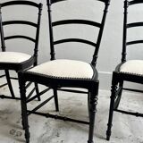 Reupholstered Napoleon III chairs