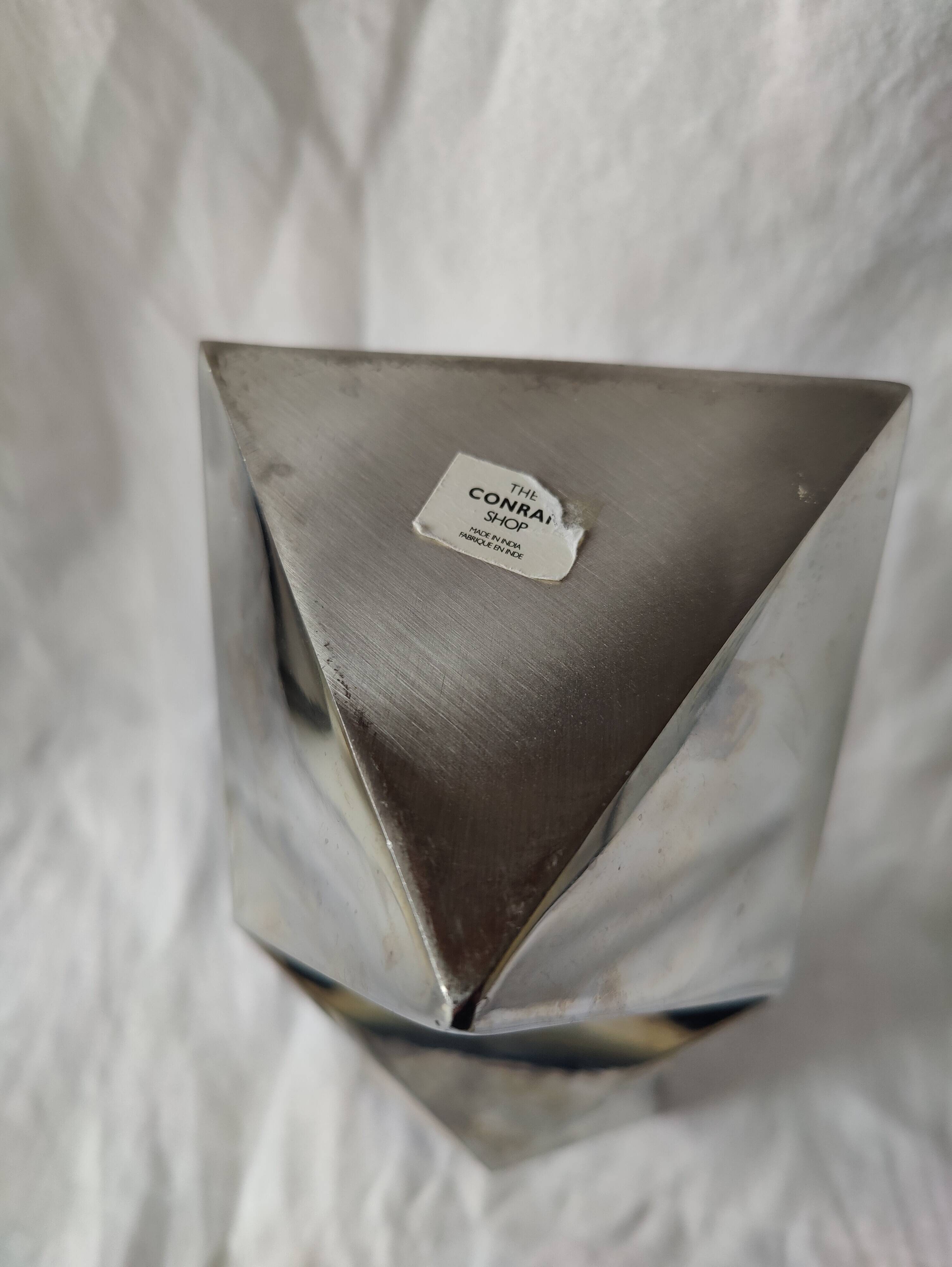 Conran shop shiny steel vase
