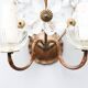 Set of 2 Banci Firenze wall sconces, brass / crystal glass 1950s, Italy.