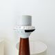 Pair of Scandinavian teak and mosaic table lamps, Denmark 1960s