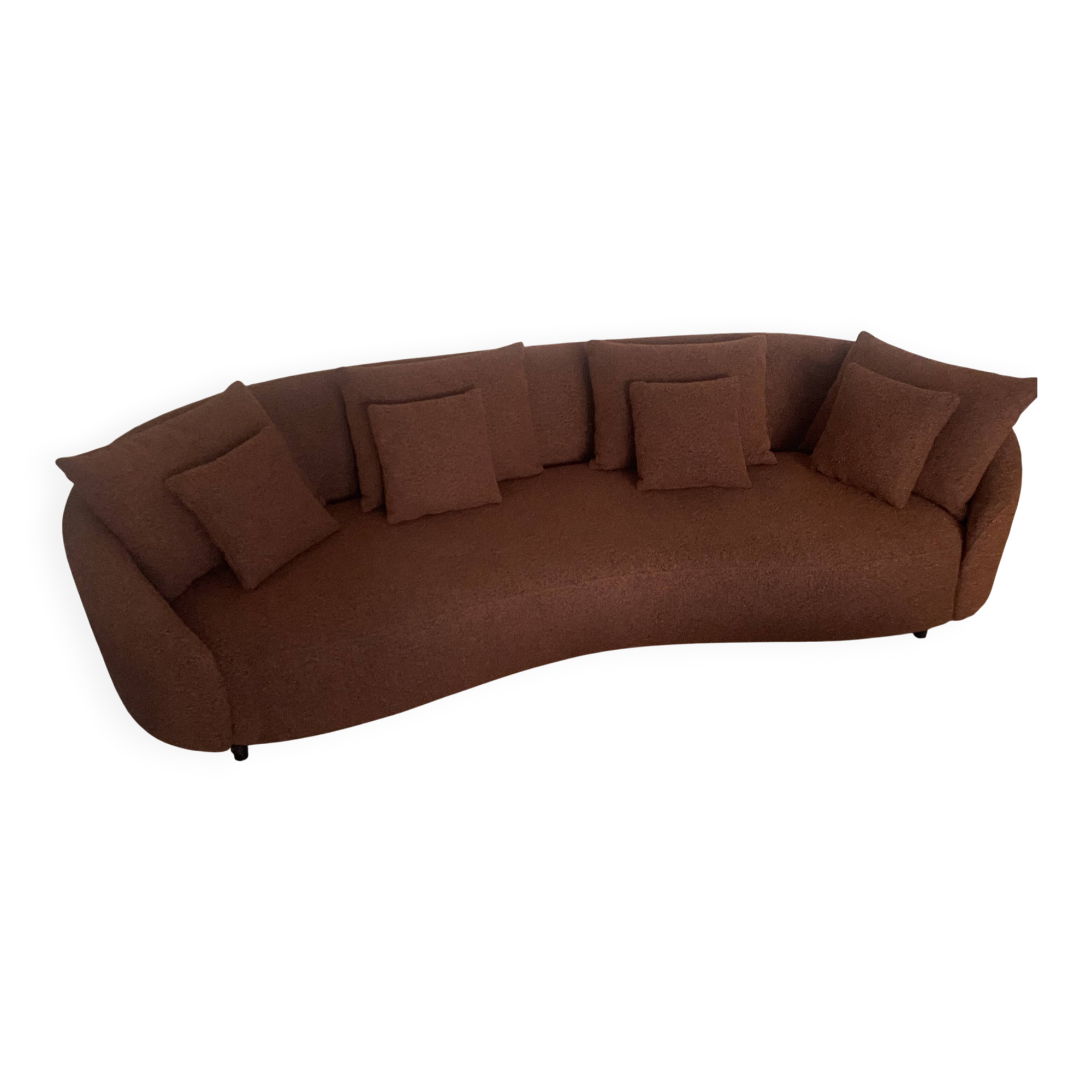 3-seater boucle fabric sofa