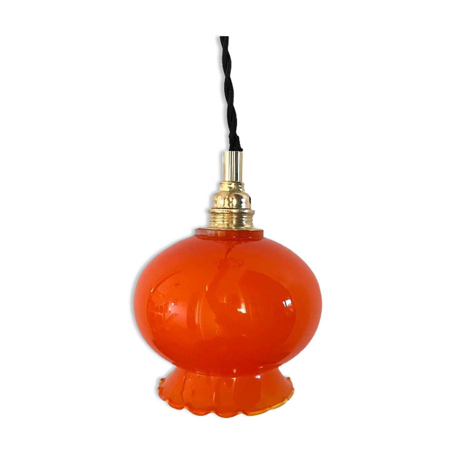 Vintage lamp in orange