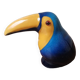Salière vintage forme oiseau toucan barbotine