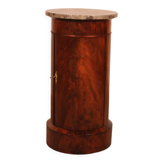 large Empire period flamed mahogany headboard.