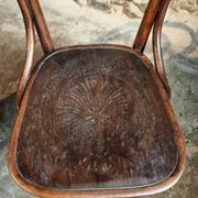 Pair of curved wooden chairs by Jacob & Josef Kohn, Vienna circa 1900