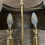 Pair of brass wall lights, 1950.