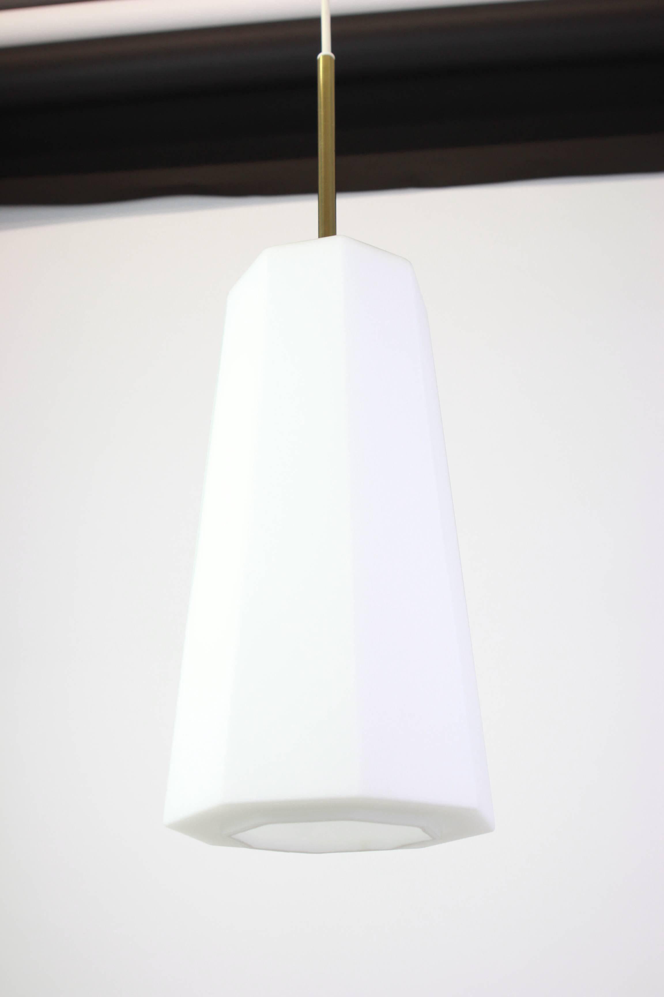 Opaline Glass Pendant by Limburg, Germany, 1970s