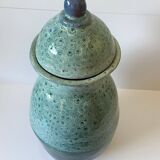 Unusual Vase/Pot/Urn, Glazed Terracotta Ceramic, Red, Signed "DP"