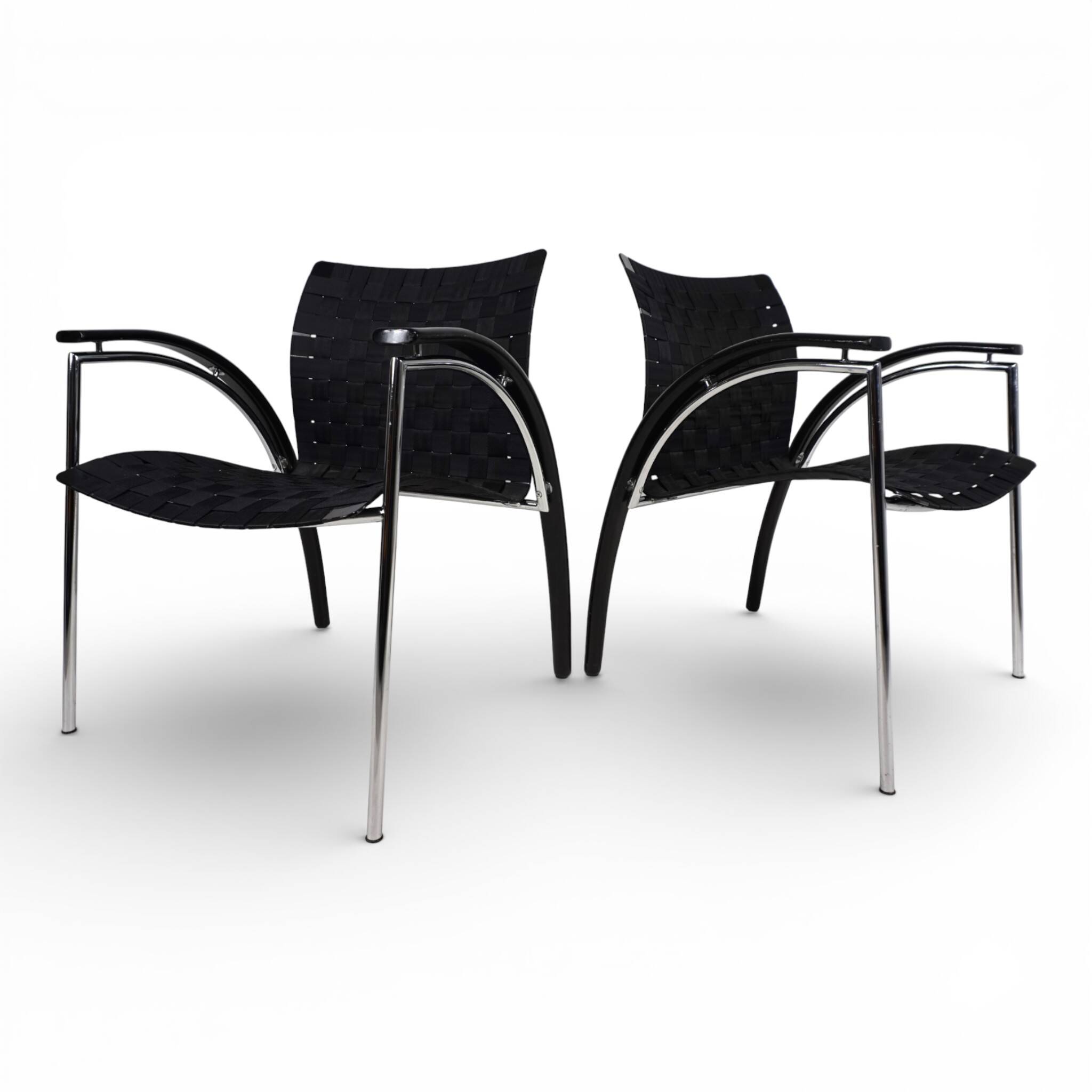 Thonet set of 2 lounge chairs by Peter Maly, 1980