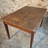 Antique country table with drawer – Oak and pine, France, circa 1900