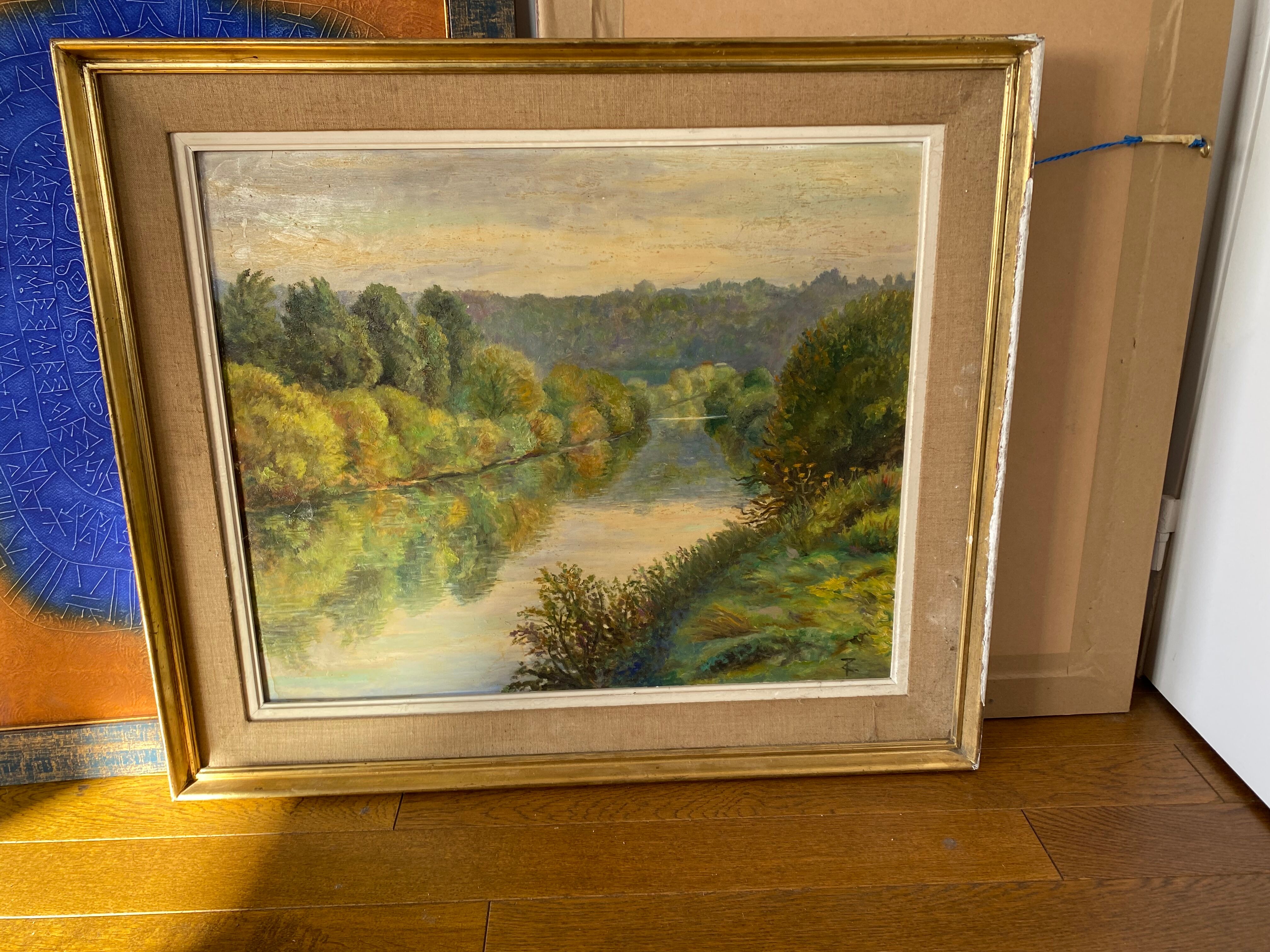 Old landscape painting