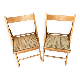 Two cane chairs 1950