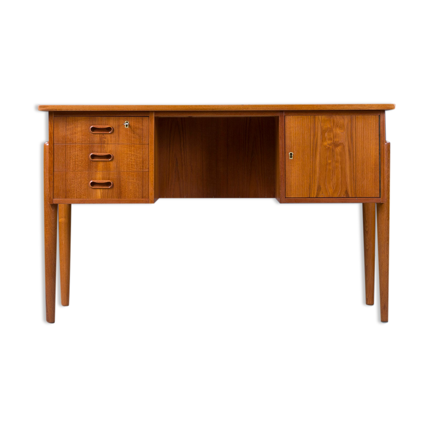 Danish teak desk, 1970s