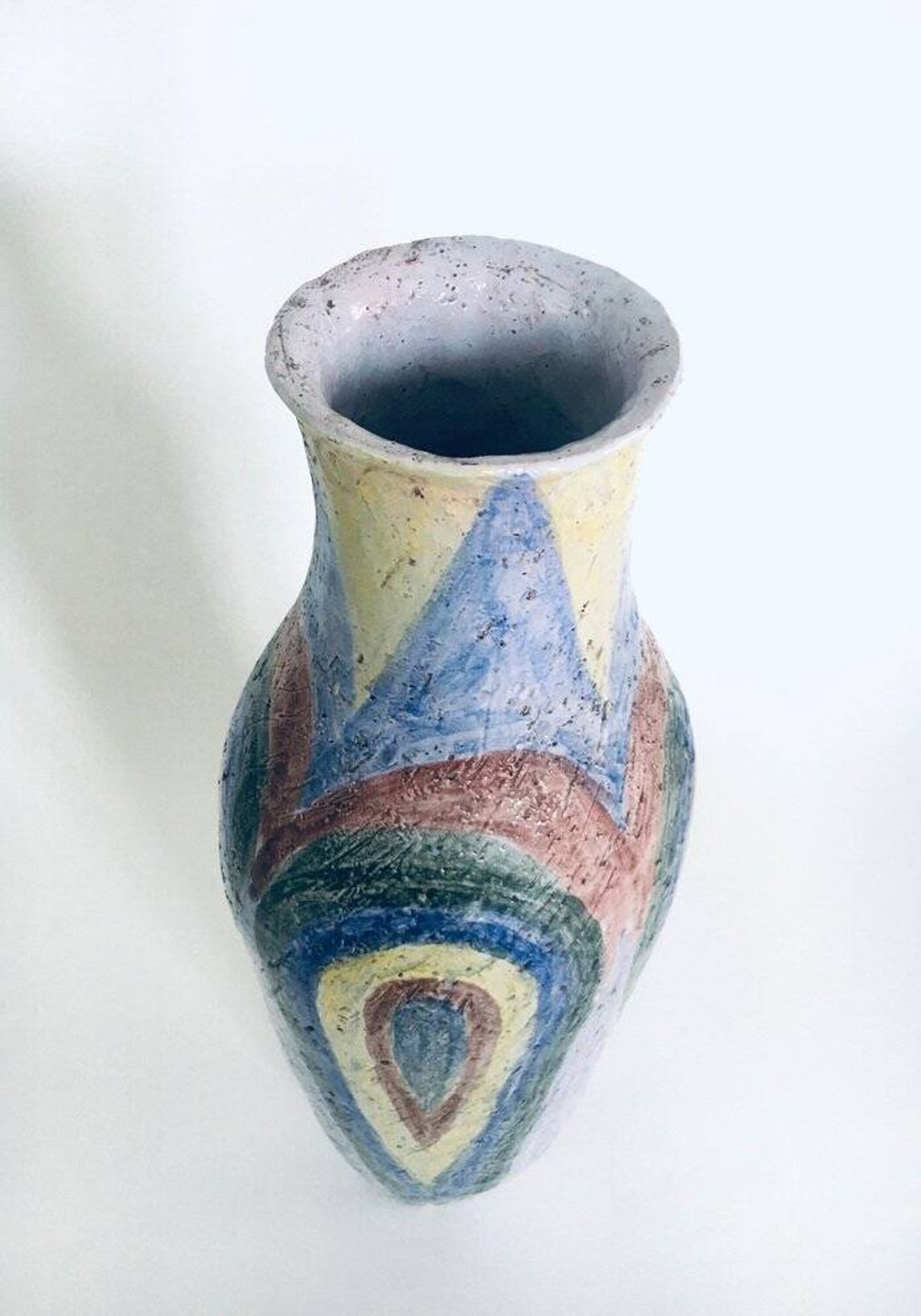 Vintage Handmade Art Studio Pottery Vase, 1980s