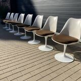 8x original Knoll Tulip dining chairs Eero Saarinen