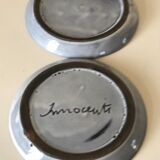 Pair of decorative plates signed innocenti annees 50