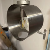 Wall lamp in brushed aluminum