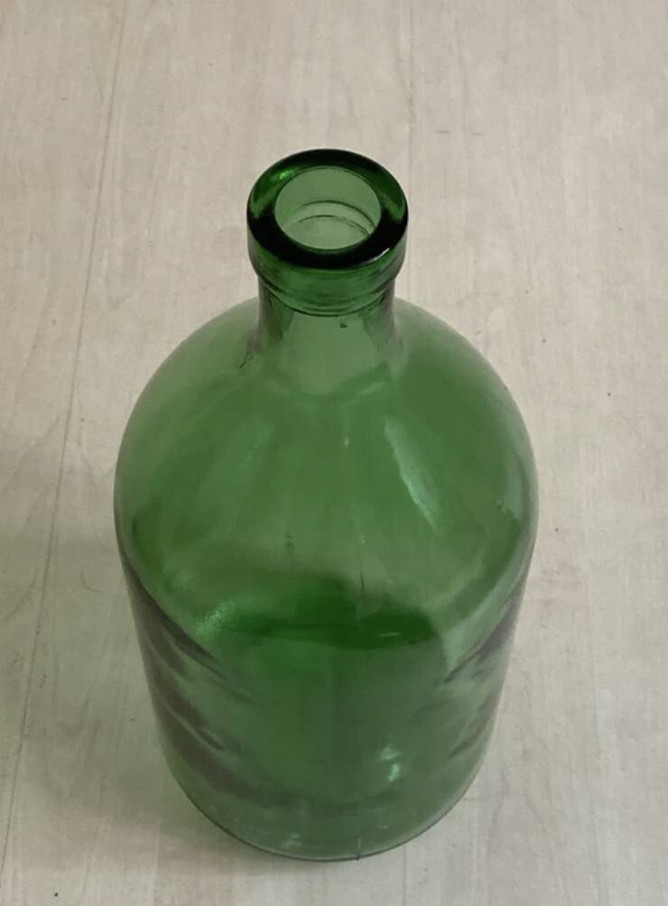 Dame jeanne vase vintage vert 5 litres