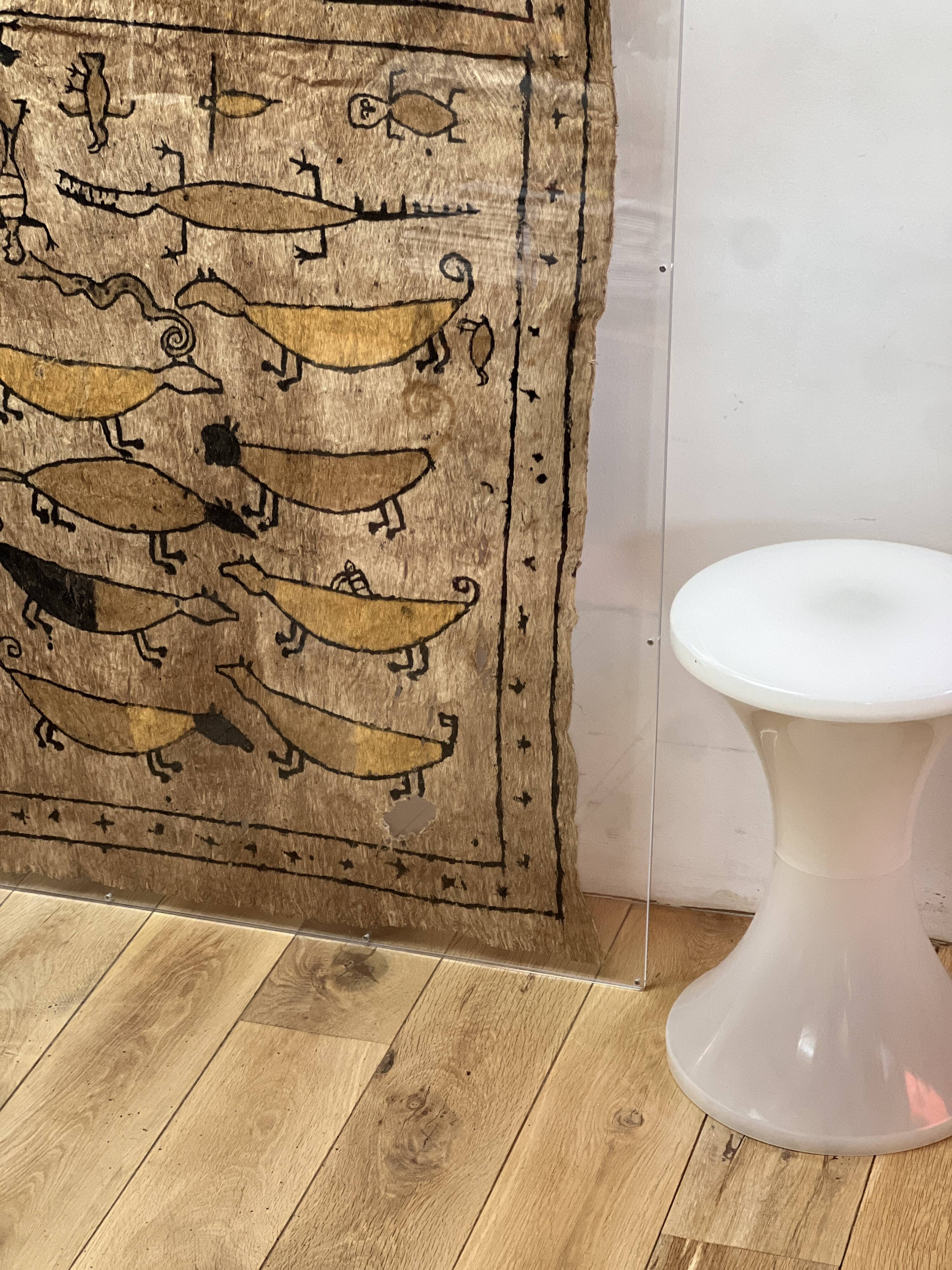 Panneau décoratif dessins sur écorce