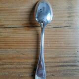 Set of 10 small silver metal spoons