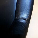 Patinated leather armchair, Sweden, 1960