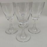 4 verres en cristal Daum, modèle Fleurus. Années 70.