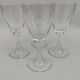 4 Daum crystal glasses, Fleurus model. 1970s.