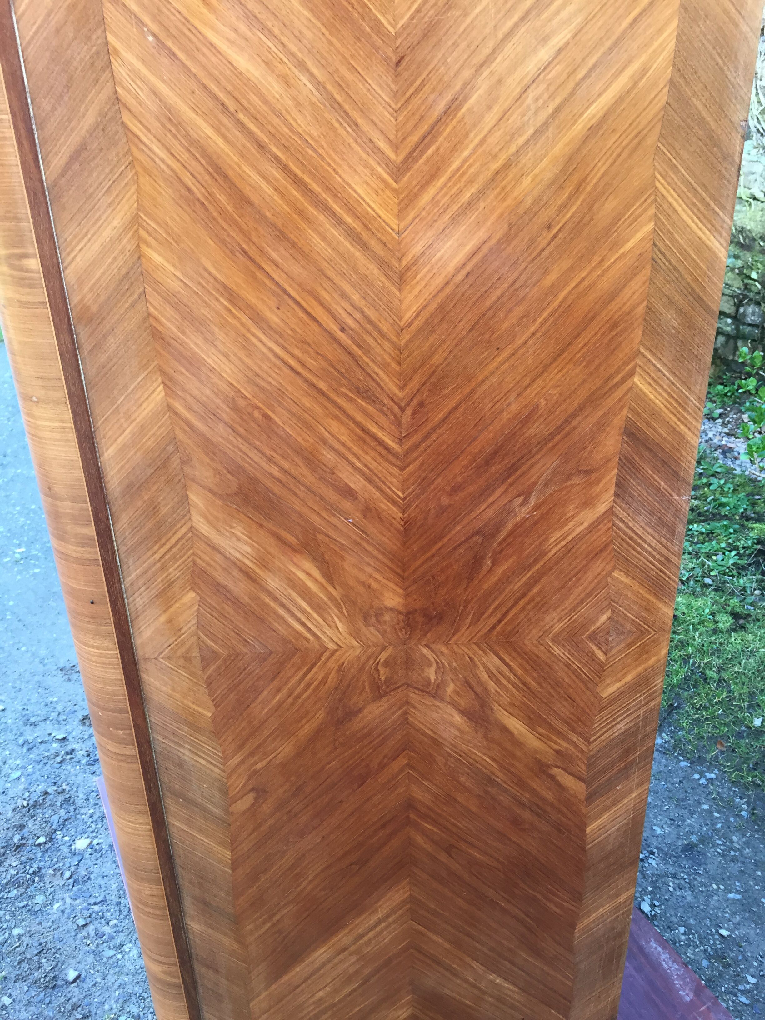 Louis XV marquetry library display case with 2 doors stamped Maurice Rinck