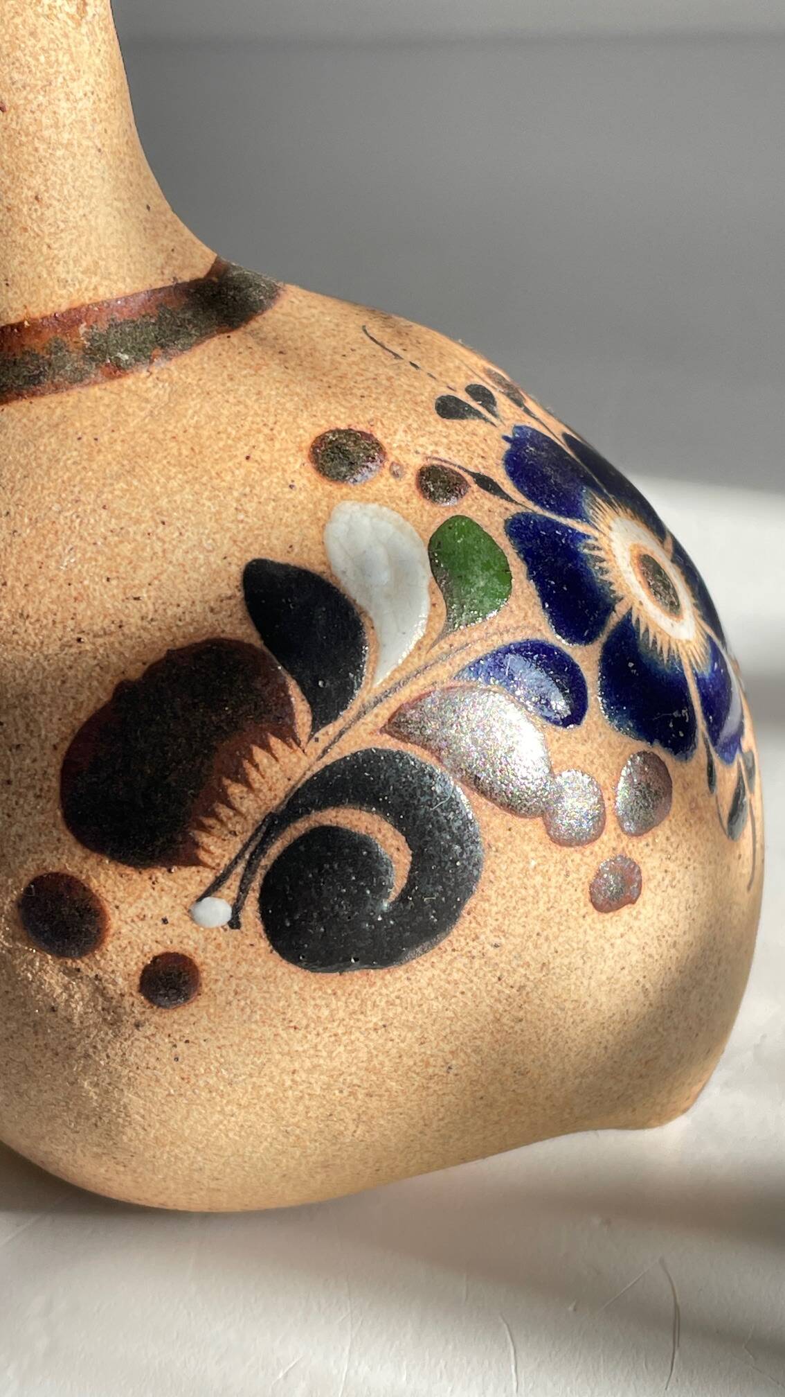 Bird handmade stoneware mexico vintage