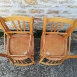 Set of 8 mismatched bistro chairs