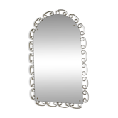 Miroir facetté vintage dans un cadre en aluminium années 1950