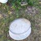 Old oval zinc basin