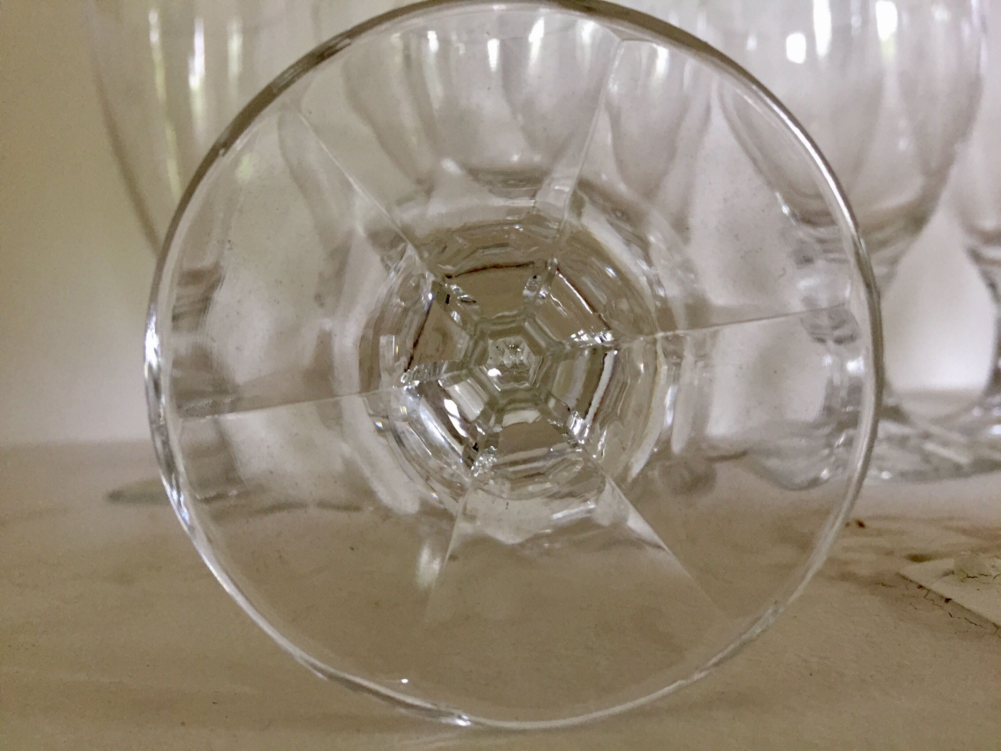 Set of crystal glasses from the 60s