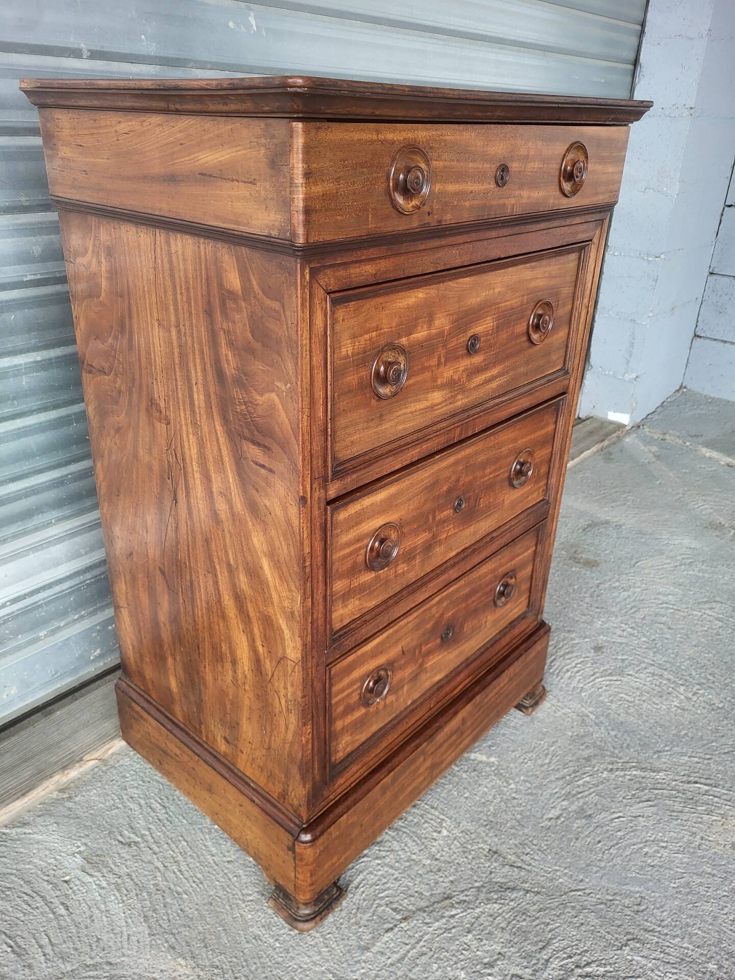 High chest of drawers Louis Philippe mid-19th century