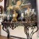 Console en fer forgé d’époque Napoléon III dessus de marbre rouge de Rance