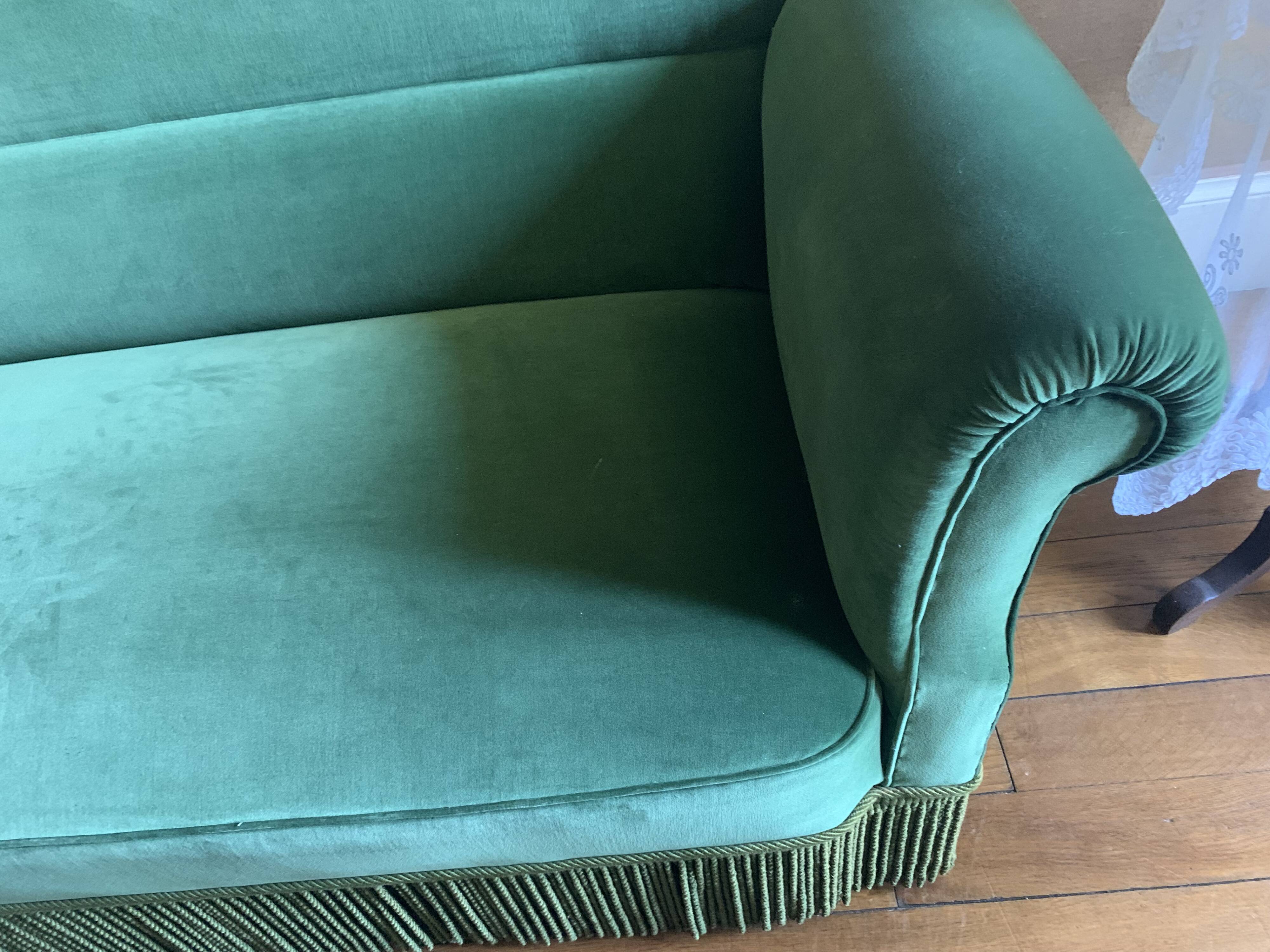 canapé et 2 fauteuils en velours