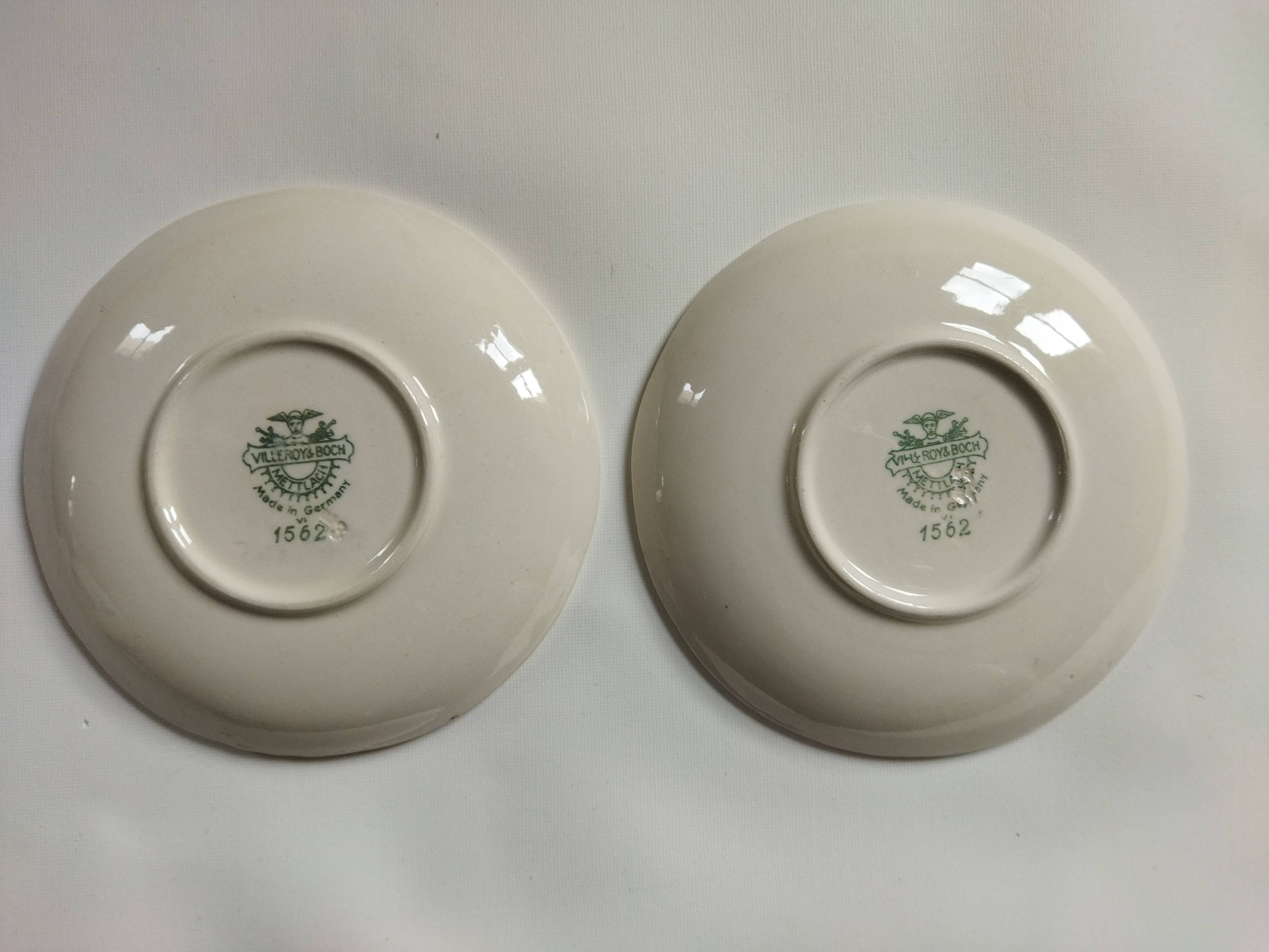 Old earthenware cups Villeroy & Boch 1562 Old Strasbourg