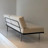 Modernist canapé design – Completely reupholstered in Pierre Frey fabric.