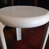 White Lucchese tripod stool - 1970s - Made in Italy