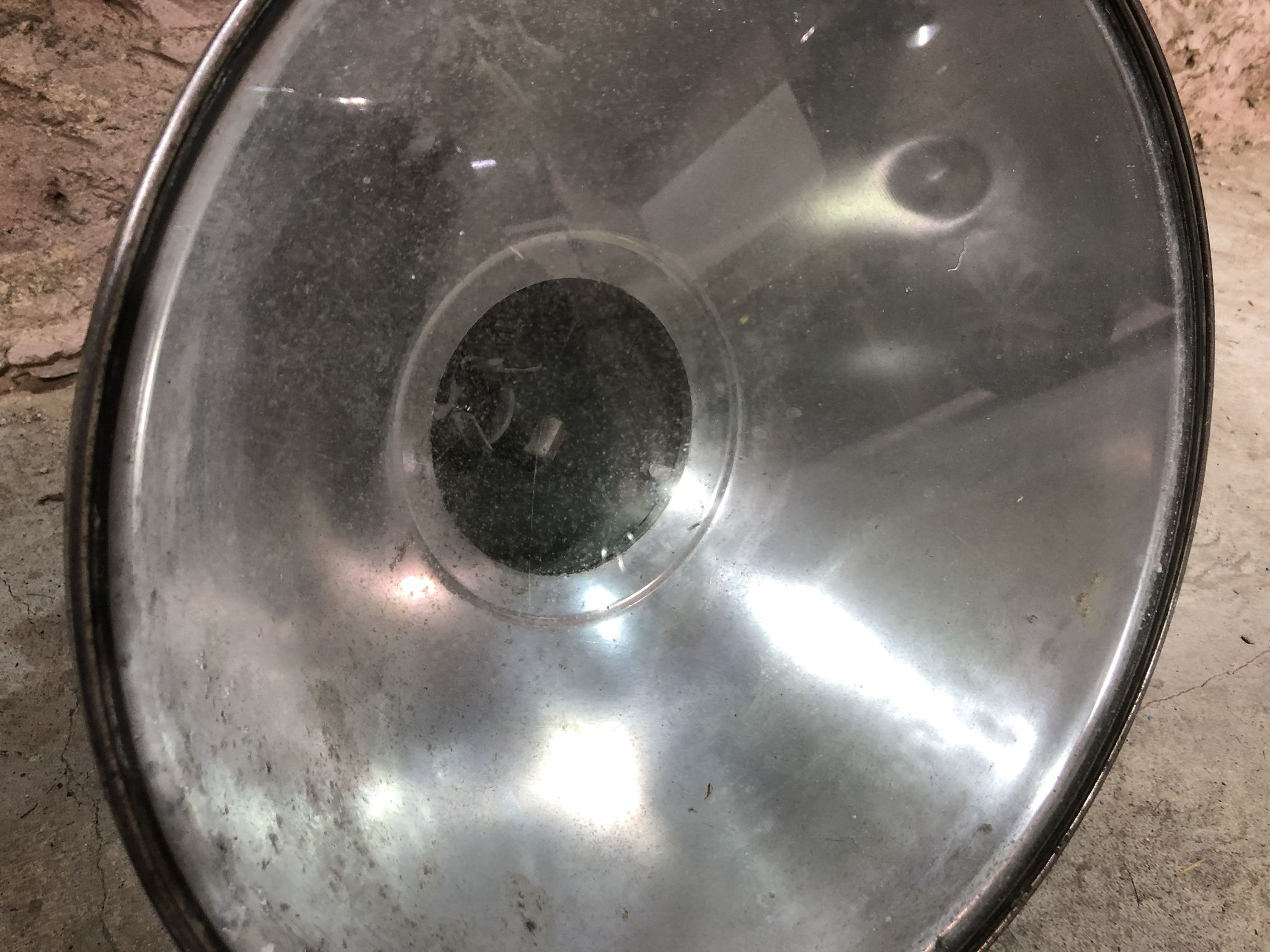 Industrial suspension in polished aluminium 1950s/60s