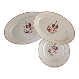 2 dishes and 1 plate iron earth Salins