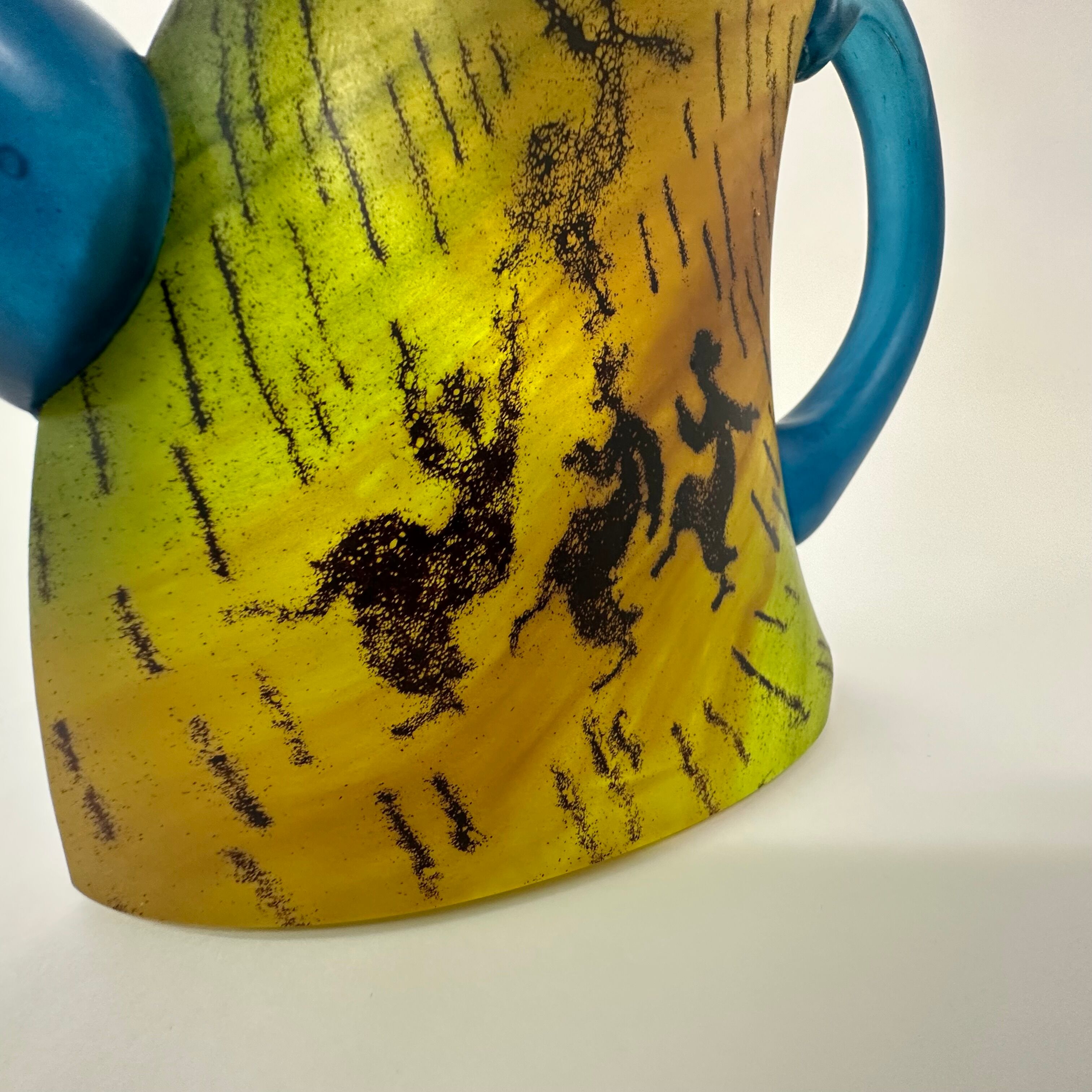 Kjell Engman for Kosta Boda Sweden Tea pot and mug Art glass , 1980's