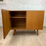 Vintage Scandinavian teak buffet with full doors, 60s
