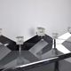 Pair of Peill & Putzler candlesticks, glass and metal, Germany, 1970