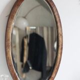 Old mirror beveled oval