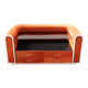 Commode en alcantara, années 70