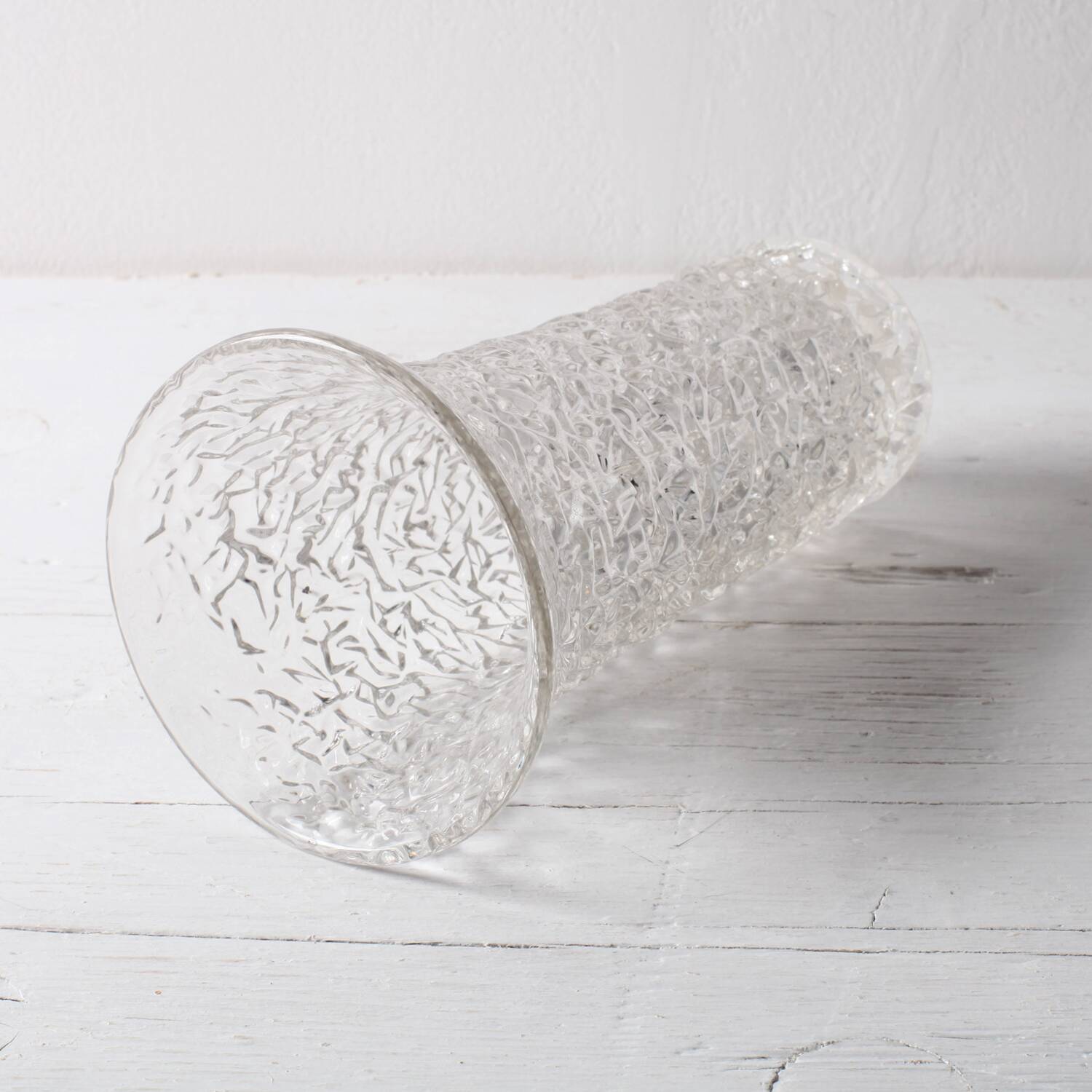 Pressed Glass Vase by Václav Hanuš / Libochovice / Czech Republic / 1970