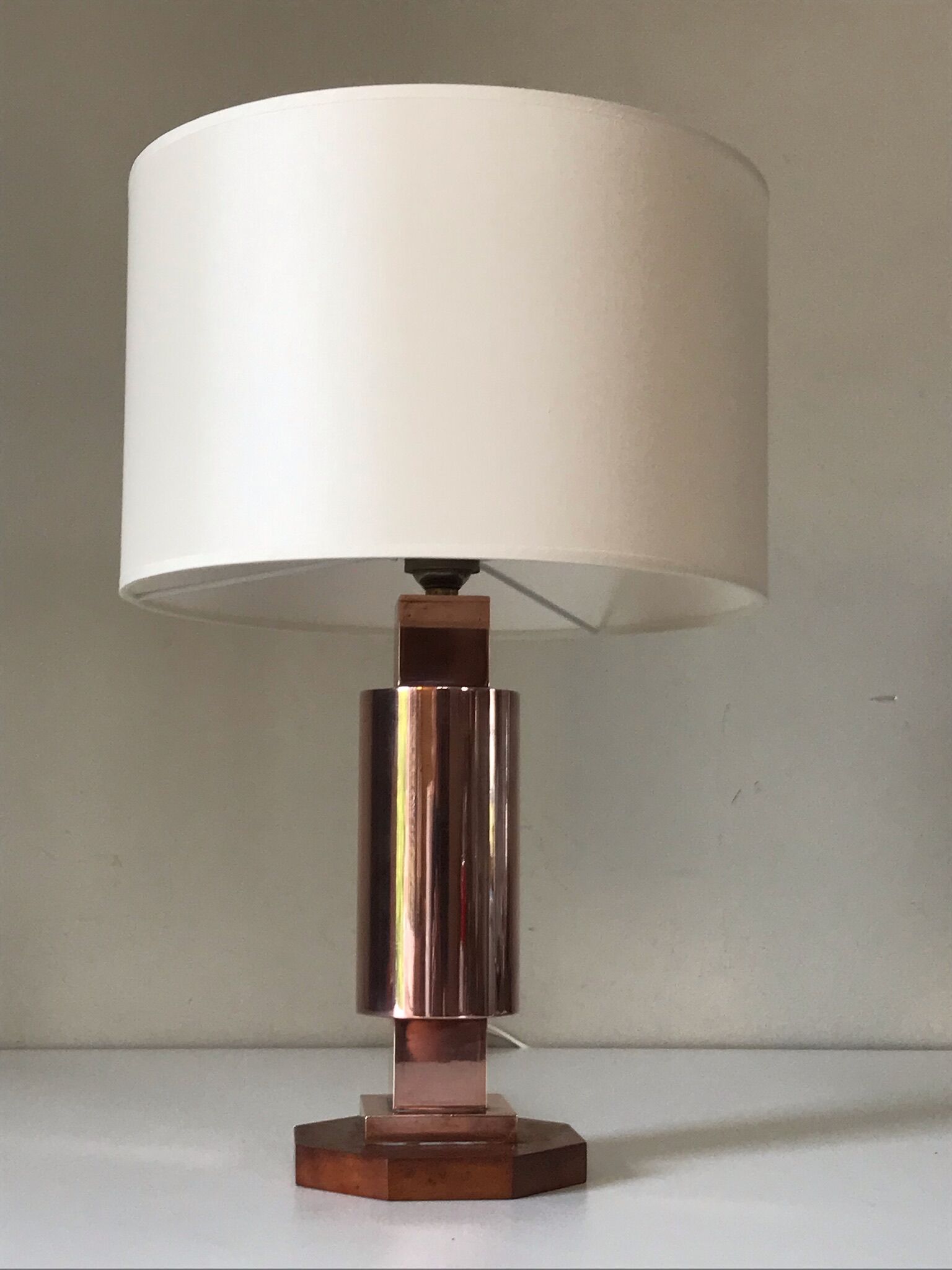 Copper lamp bauhaus design 1940
